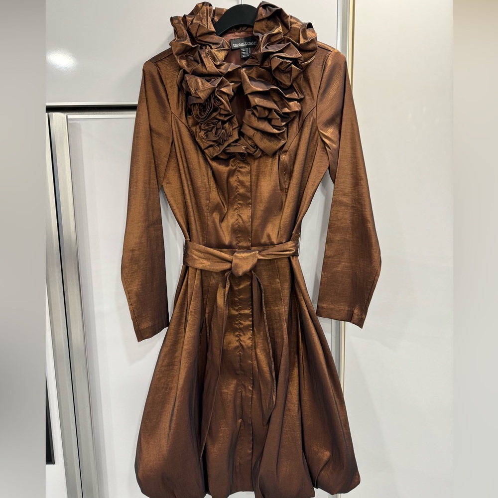 Frank Lyman Design long sleeve copper colored bubble dress!